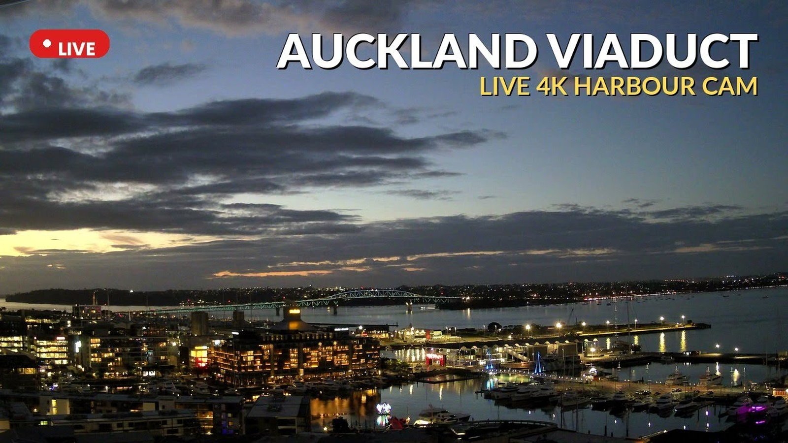 Auckland Viaduct Harbour at sunset